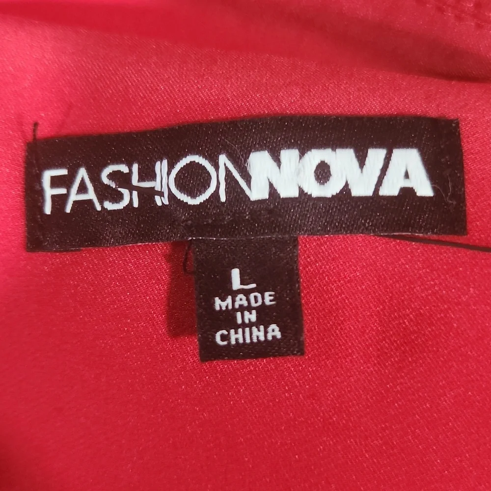 Fashion Nova Vibrant Red Apparel Size L - Picture 2 of 5